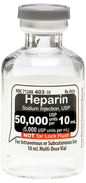 Heparin Sodium Injection, USP 50,000 USP units per 10 mL 